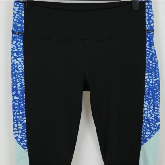 C9 by Champion DuoDry Women's Medium Black Blue Mid Rise Crop Athletic Leggings - Picture 2 of 6